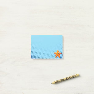 Notas Post-it® Estrella de mar de dibujos animados linda Océano a