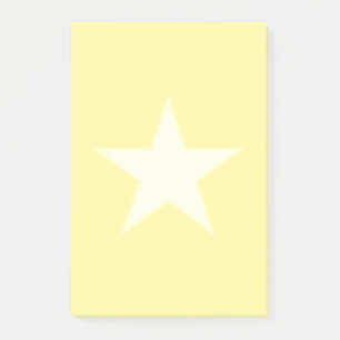 Notas Post-it® Estrella en amarillo claro