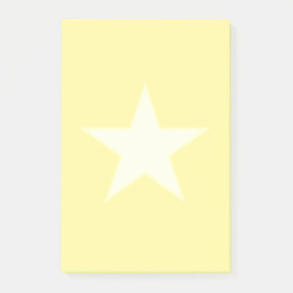 Notas Post-it® Estrella en amarillo claro