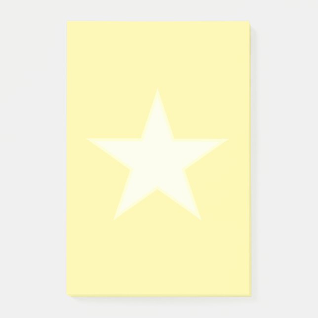 Notas Post-it® Estrella en amarillo claro (Anverso)