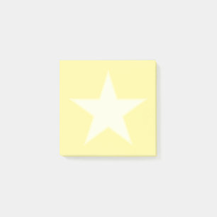 Notas Post-it® Estrella en amarillo claro