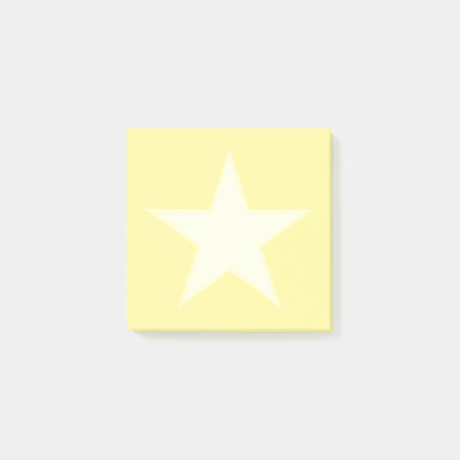 Notas Post-it® Estrella en amarillo claro (Anverso)