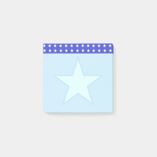 Notas Post-it® Estrella en azul claro