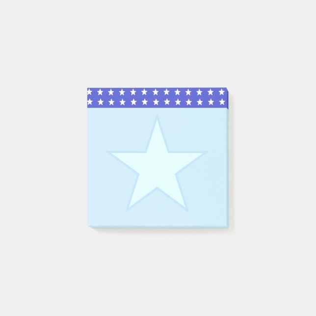 Notas Post-it® Estrella en azul claro (Anverso)