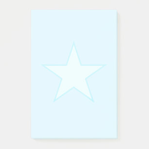 Notas Post-it® Estrella en azul claro