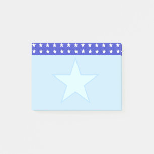 Notas Post-it® Estrella en azul claro