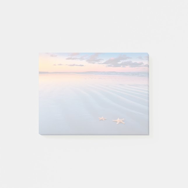 Notas Post-it® Estrellas de mar en la arena (Anverso)