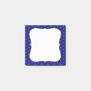 Notas Post-it® Estrellas elegantes sobre azul real