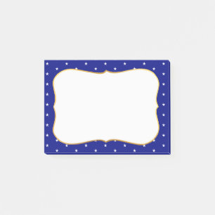 Notas Post-it® Estrellas elegantes sobre azul real