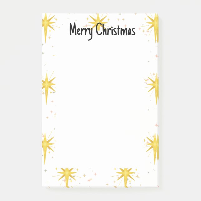 Notas Post-it® Estrellas navidades (Anverso)