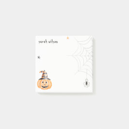 Notas Post-it® Estrellas web de bromista de Halloween