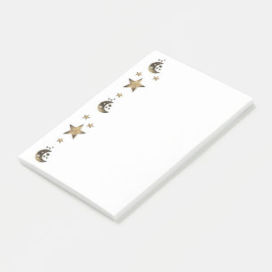 Notas Post-it® Estrellas y lunas celestiales
