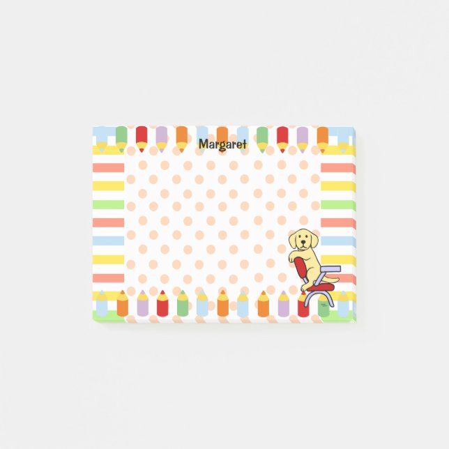 Notas Post-it® Estudiante amarillo 3 de Labrador (Anverso)