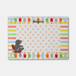 Notas Post-it® Estudiante negro 1 de Labrador