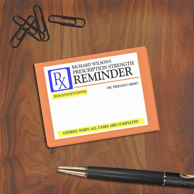 Notas Post-it® Etiqueta de prescripción divertida (Subido por el creador)