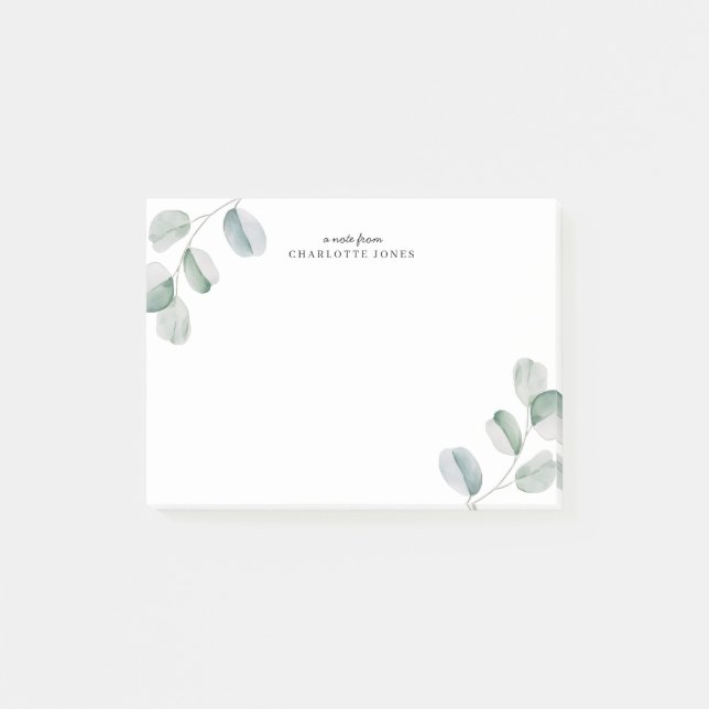 Notas Post-it® Eucalipto Personalizado (Anverso)