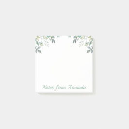 Notas Post-it® Eucalyptus deja la acuarela verde