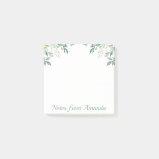 Notas Post-it® Eucalyptus deja la acuarela verde