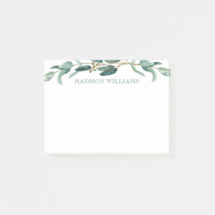 Notas Post-it® Eucalyptus Greenery Botánica Personalizada