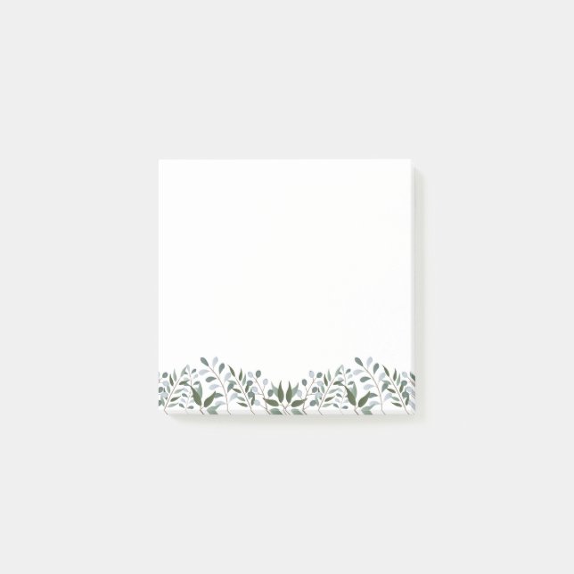 Notas Post-it® Eucalyptus Greenery Floral (Anverso)