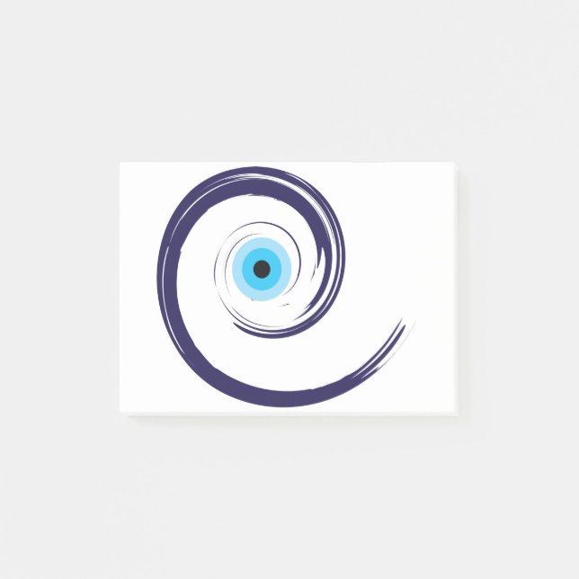 Notas Post-it® Evil EyeEvil Eye Artistic Blue Greek (Anverso)