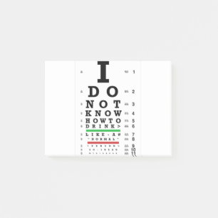 Notas Post-it® Examen ocular - Sobrios regalos para hombres mujer