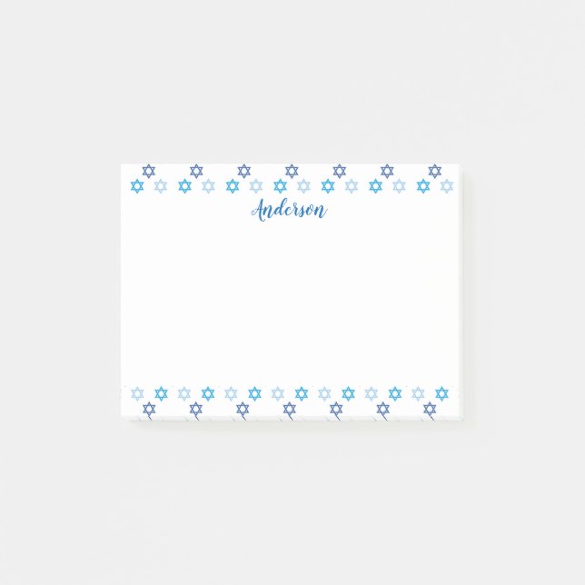 Notas Post-it® Excelente Estrella de David (Anverso)
