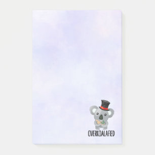 Notas Post-it® Excesivamente poun lindo Koala en el sombrero supe
