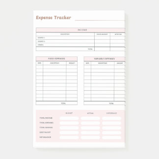 Notas Post-it® Expense Tracker Post-It Notes