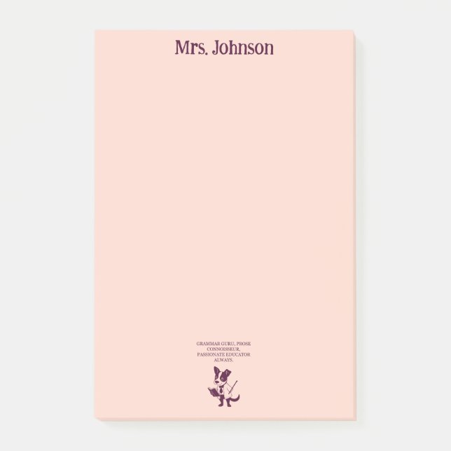 Notas Post-it® Experto en Gramática Conocedor de Prosa Educador A (Anverso)