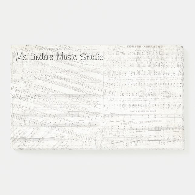 Notas Post-it extra grandes de música (Anverso)
