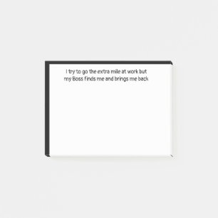 Notas Post-it® Extra MIle en Work Boss me encuentra de vuelta