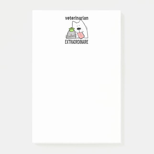 Notas Post-it® Extraordinaria veterinaria divertida (Anverso)