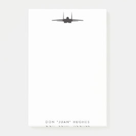 Notas Post-it® F-15 Eagle Fighter Jet con texto Personalizado