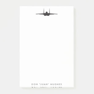 Notas Post-it® F-15 Eagle Fighter Jet con texto Personalizado