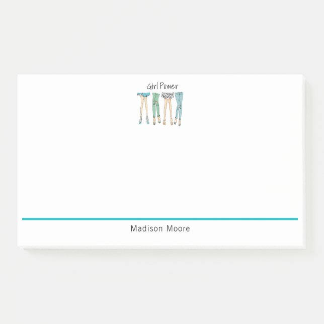 Notas Post-it® Fabuloso pie "poder Chica" (Anverso)