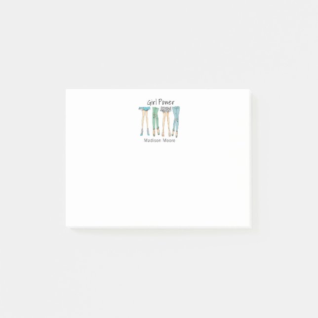 Notas Post-it® Fabuloso pie "poder Chica" (Anverso)