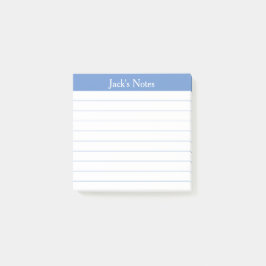 Notas Post-it® Fácil de Leer Clásico Personalizado con Líneas Azu