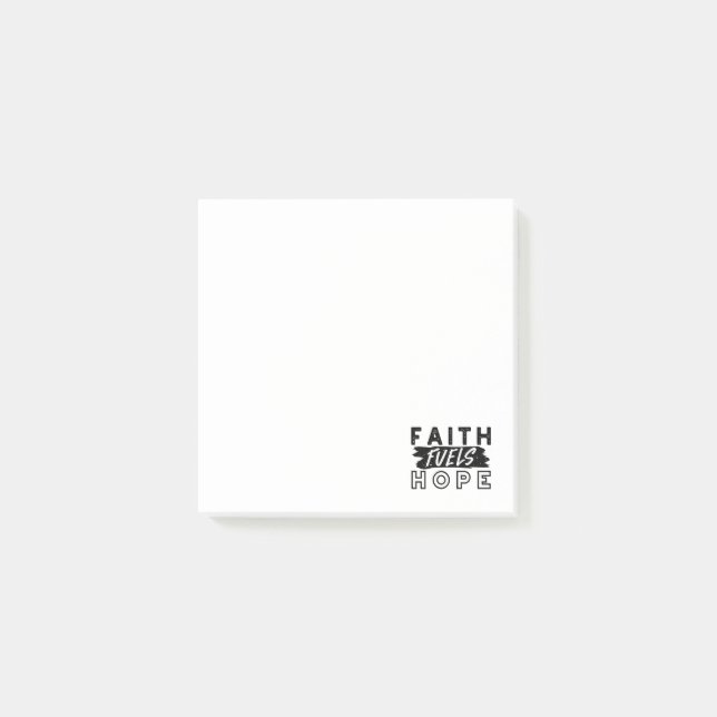 Notas Post-it® Faith Fuels Hope Quote – Uplifting Christian Art (Anverso)