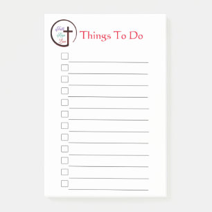Notas Post-it® Faith Hope Love Cross Post-it Notes