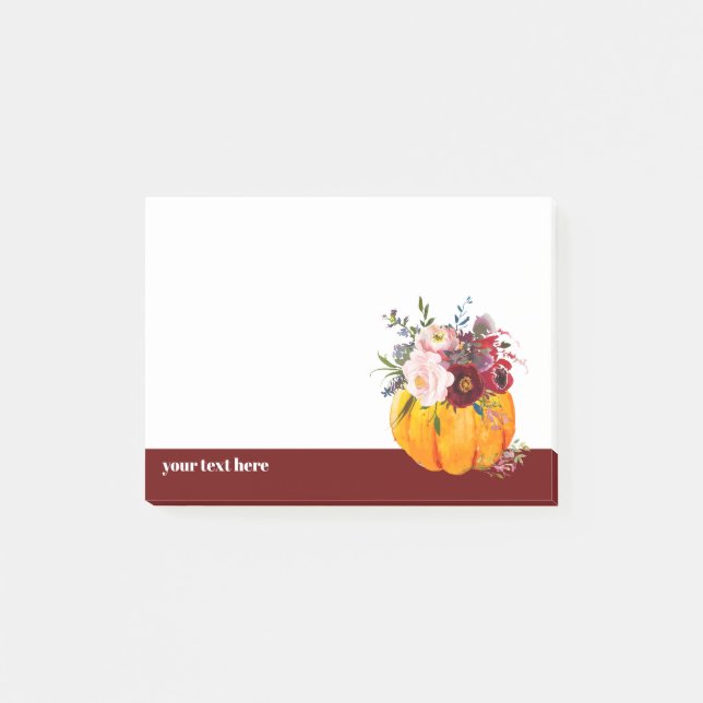 Notas Post-it® fall, floral, pumpkin notes (Anverso)