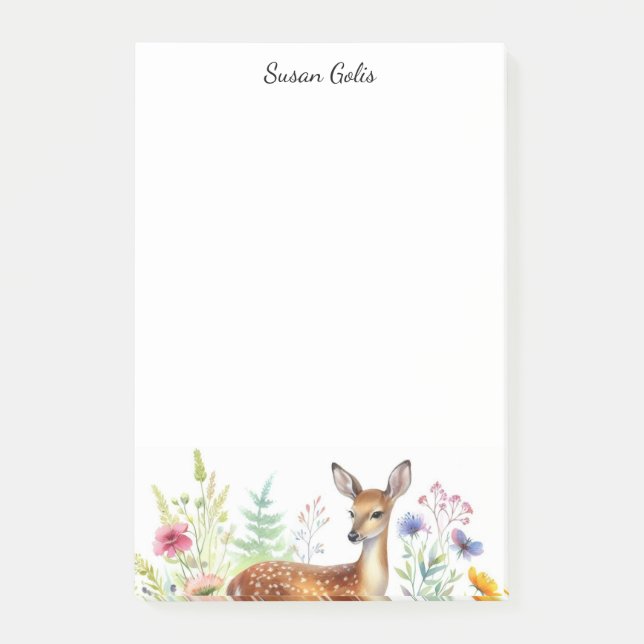 Notas Post-it® Fallow Doe Deer Personalizado (Anverso)