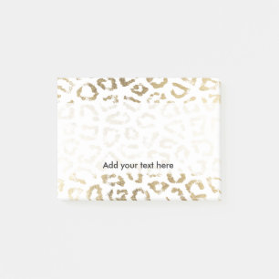 Notas Post-it® Falso estampado de animales blanco femenino del