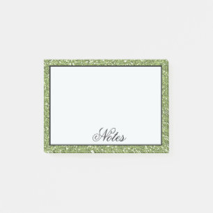 Notas Post-it® Falso purpurina verde