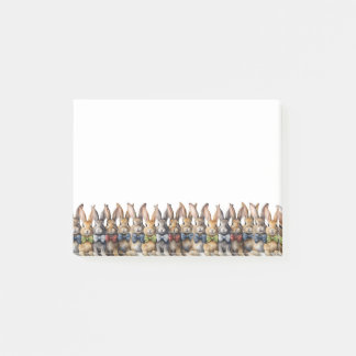 Notas Post-it® Fancy Bunny Bow Tie Watercolor