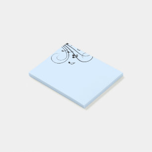 Notas Post-it® Fancy Music Notes Blue Post-It Notes