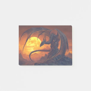 Notas Post-it® Fantasía de dragón de la luna llena