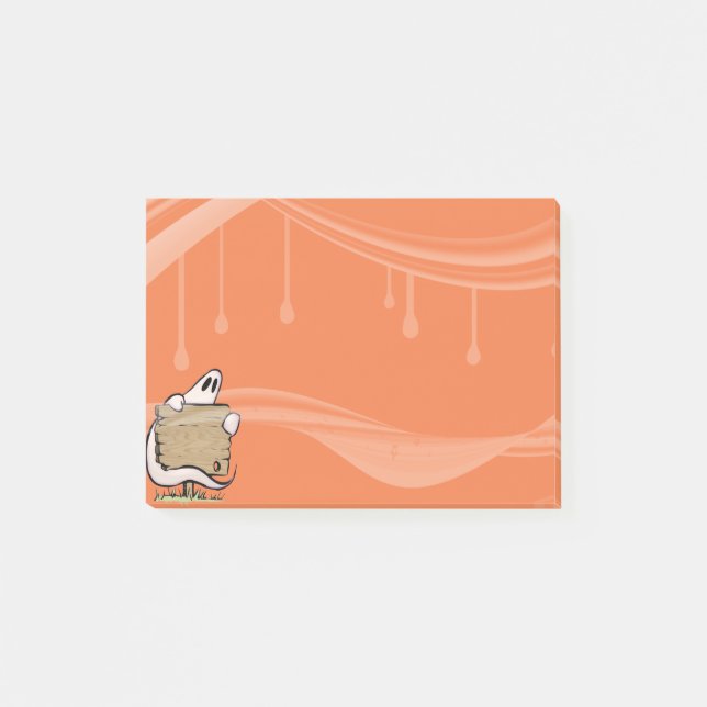 Notas Post-it® fantasma de Halloween (Anverso)