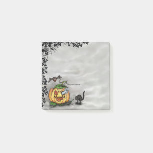 Notas Post-it® Fantasma, Gato, Bat y Calabaza, ¡Feliz Halloween!