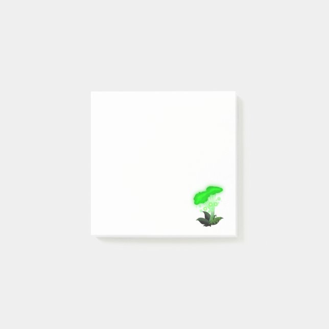 Notas Post-it® Fantasy Chanterelle Gslow Green Mushroom (Anverso)